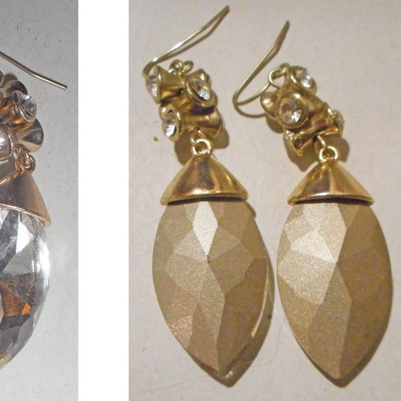 GOLD 16G MARQUISE DROP FLAT BACK main image 1